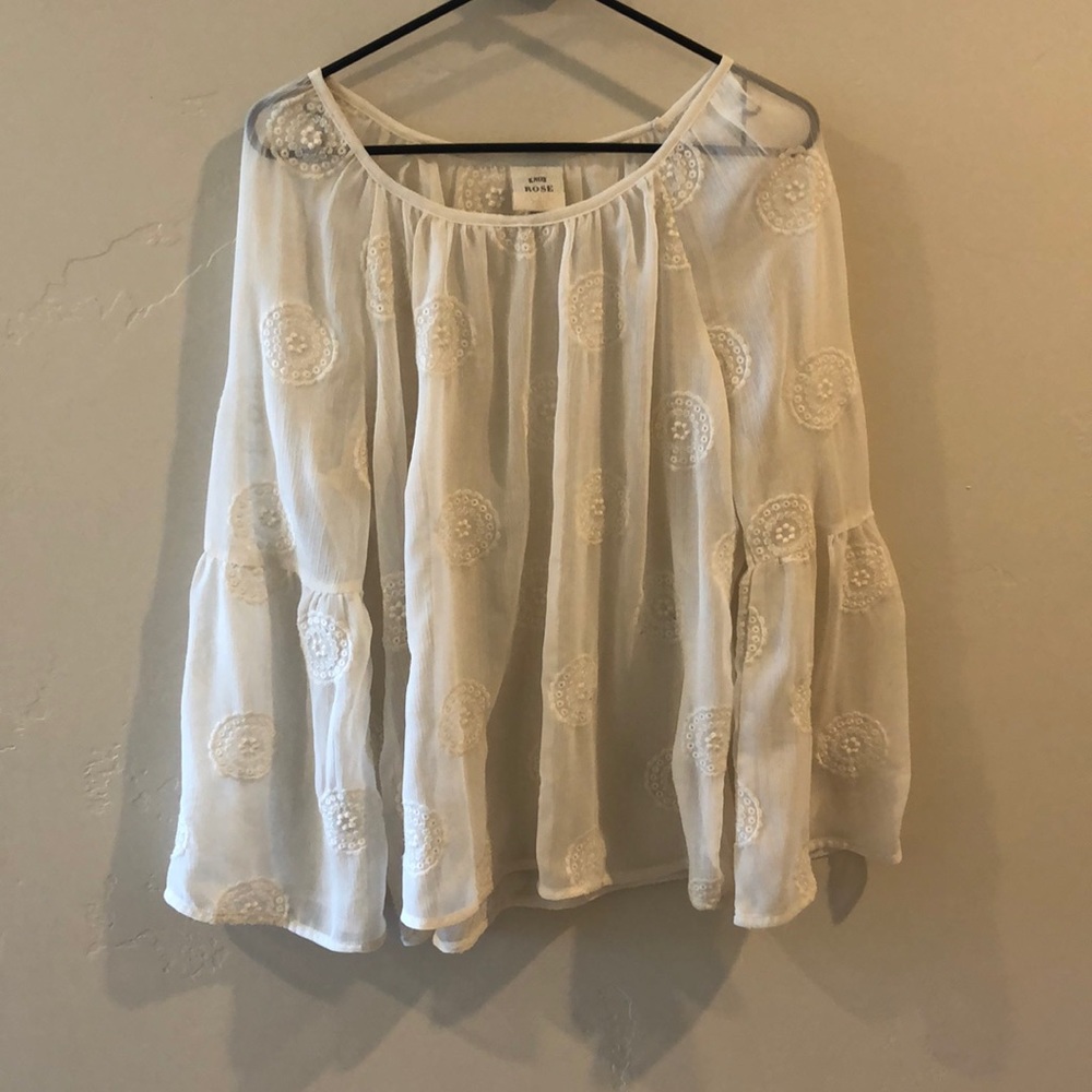 Knox Rose Medium sized white bohemian blouse